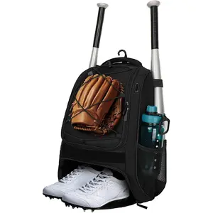Youth Baseball Bag - Bat Backpack for Baseball, T-Ball & Softball Equipment & Gear, Bat & Glove Holder Gift