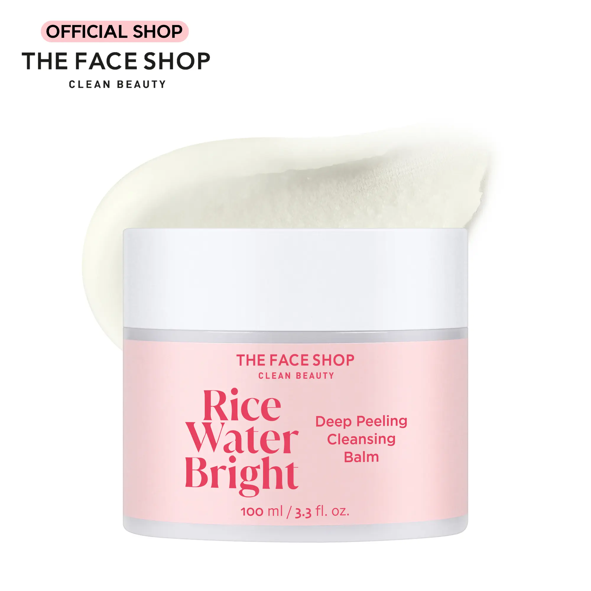 [THE FACE SHOP] Rice Water Bright Melting Cleansing Balm l Gentle Gommage Peeling Balm for Sensitive Skin, Non-Comedogenic Formula with Ceramide & Vitamins l Easy Makeup Removal & Improves Dull Skin Tone l Korean Skincare