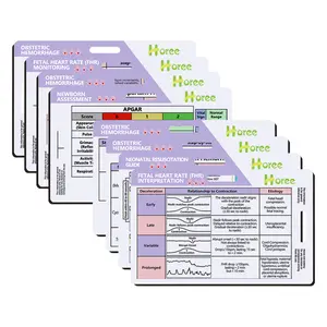 4-Piece Labor and Delivery Nurse Badge Buddy Reference Card Set – Labor and Delivery, Postpartum, Newborn Reference – Fetal Monitoring, APGAR, NRP, Hemorrhage, and Newborn Assessment, Badge Buddy Nursing