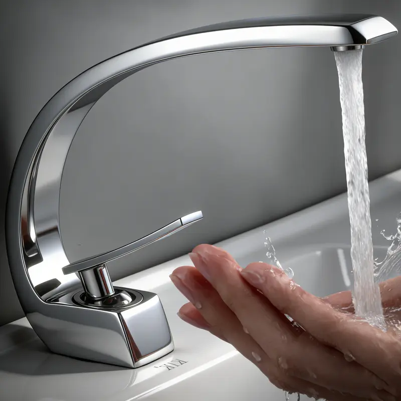 Bathroom Sink Faucet Modern Single Hole 1-Handle Faucet, Chrome Solid Brass Vanity Faucet, Deck Mounted Curved Lavatory Faucets Mixer Tap, for Sink 1 Hole