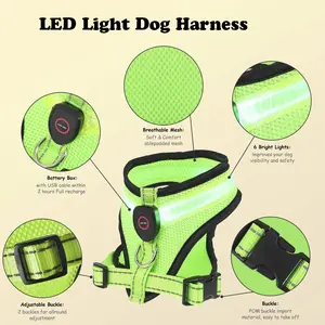 LED Light Dog Harness