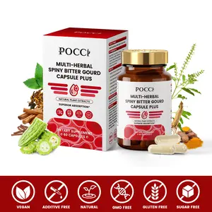 Pocci Multi-Herbal Spiny Bitter Gourd Dietary Supplement Capsules Plus - 60 Vegan Capsules, 2-Month Supply, Natural Herbs, Healthy Blood Sugar Support, Healthcare Supplement  #Deals For You Days