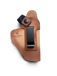 LifeForce Tactical Universal IWB Holster (Leather)...FREE Tactical Flashlight with Purchase. Fits over 100 different models including Glock 17 19 19X 22 26 43 43X 45, Taurus GC3, S&W M&P Shield, Canik TP9 Elite, Sig P229, Plus All Similar Sized Handguns