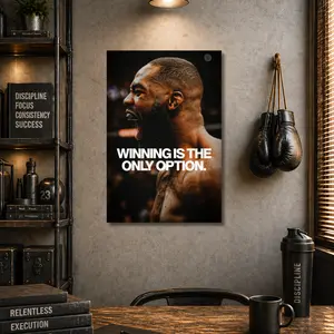 Winning Is the Only Option – Motivational Boxing Wall Art