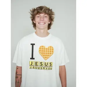 I Love Jesus Jesus Love You Waffle Comfort Colors Shirt, Bryce Crawford Merch, Christian Apparel Graphic Tee, Funny Christian Breakfast T-shirt, Unisex Casual 100% Cotton  Inspirational Quote TShirt, Viral Unisex Comfort Colors rock