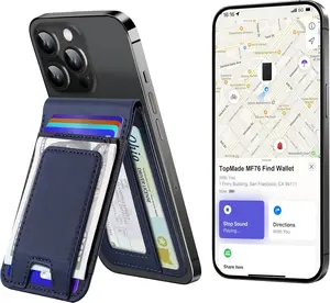 MagSafe Wallet with Money Clip, Works with Apple Find My(IOS only), Strongest Magnetic Wallet for iPhone 17/16/15/14/13/12 Series, for iPhone Wallet Stand with Finder Tracker, 8 Cards Holder, Christmas Gifts for Boyfriend, Girlfriend, Mens, Males