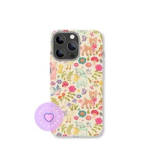 Spring Animals Design Clear Phone Case Insert for iPhone Models - Premium Photo Paper Material, Case Insert Only