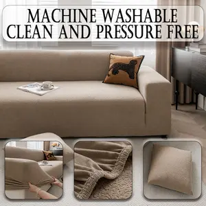 Waterproof Sofa Set with Pillow Case, Reusable Elastic Anti-Scratch Slip-Proof, Classic Design, All Seasons, Fits 1234 Seat Sofas