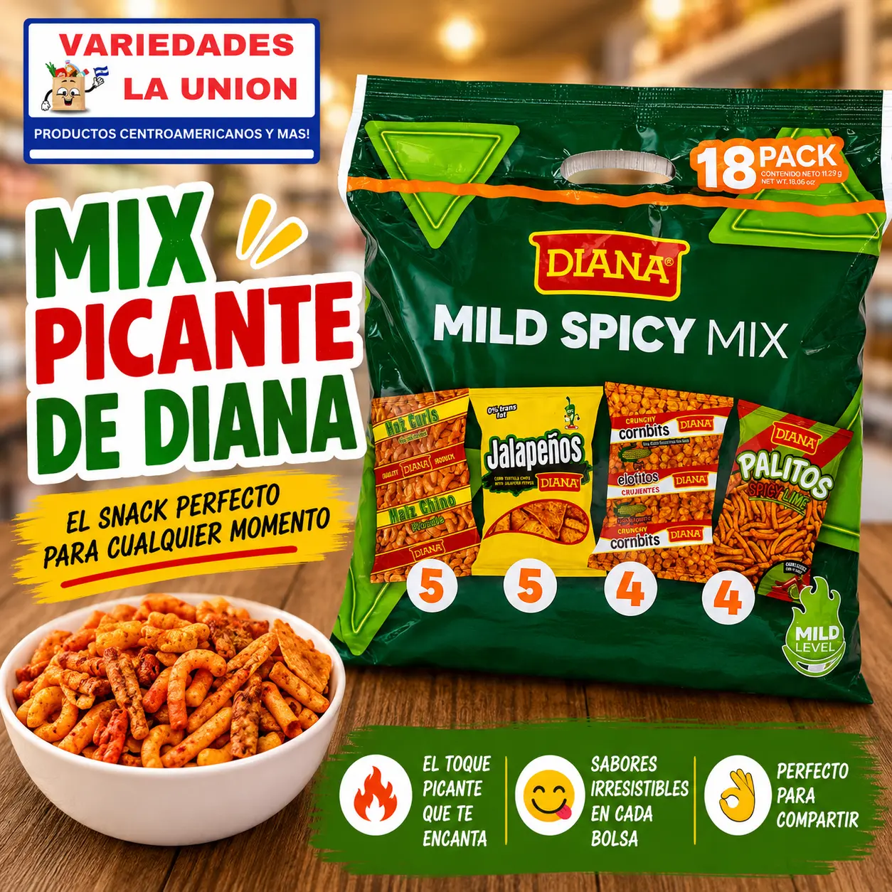 Family Pack 18 pack Diana Chips (SPICY)