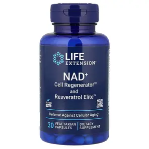 Life Extension NAD+ Cell Regenerator™ and Resveratrol Elite™, 30 Vegetarian Capsules