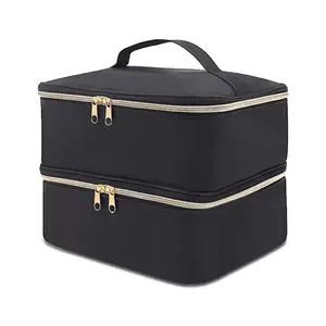 Women's Multi-Functional Storage Bag, Thick Oxford Fabric, Large Capacity Cosmetic Organizer, Simple Design, Ideal for Makeup Tools