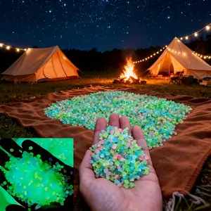 5100-Piece Bulk Luminescent Glow-in-the-Dark Pebbles - Colorful Glow Stones for Garden Landscaping, Outdoor Home Decor Patio Yard Luminous