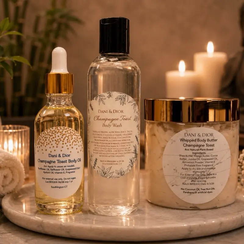 Champagne Toast 3-Piece Bath Set