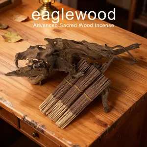 High-Quality Sandalwood Incense Sticks, Natural Agarwood Long-Lasting Woody Aroma Scent, Perfect for Air Purification, Yoga, Meditation, Reading, Tea, Fragrance