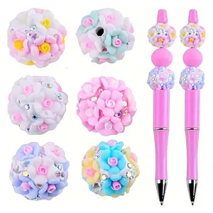 10pcs colorful rose rhinestone beads, fancy bead,mixed colors, suitable for DIY jewelry, bracelets, necklaces, keychains, and phone chains small ornament bead accessory pen making