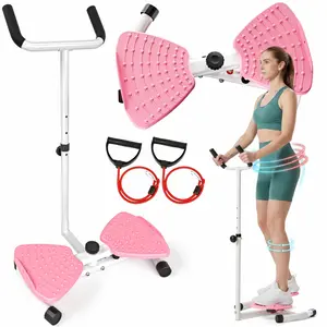 Adjustable Waist Twisting Board for Home Exercise - 300lbs Capacity Silent Ab Twister - Compact Core & Abdomen Workout Equipment for Indoor Fitness