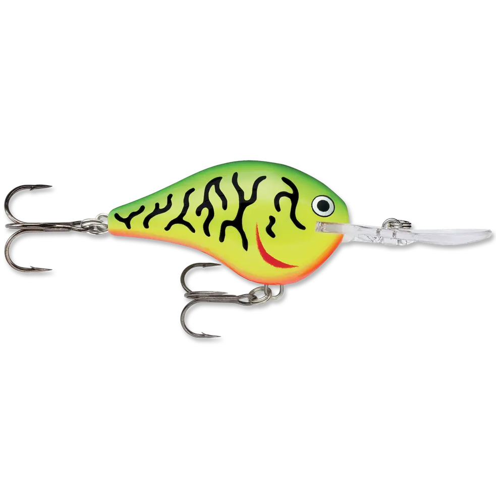 DT10 Deep Diving Balsa Wood Crankbait, 2 1/4in 3/5oz Artificial Lures for Bass Fishing, 10ft Diver with Internal Rattle & VMC Hooks, Polycarbonate