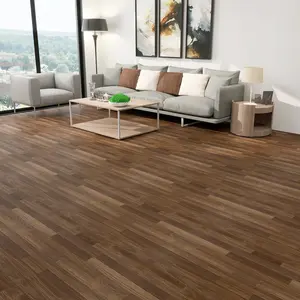 Self-Adhesive Wood Grain Vinyl Floor Tile Roll, Waterproof, Non-Slip, Wear-Resistant, Easy Peel & Stick Flooring for Bathroom, Kitchen, Living Room and Bedroom