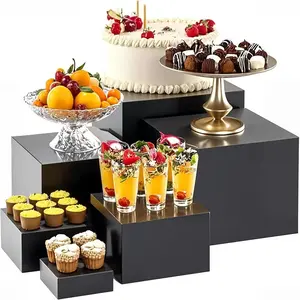 6-piece buffet serving stand, large buffet table food display rack, display shelf for parties, catering, jewelry and collectibles, ideal gifts for Valentine's Day, birthdays, weddings and Thanksgiving