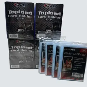 BCW 3X4 35pt 400 Toploaders for Standard Cards and 400 Ultra Pro Soft Sleeves