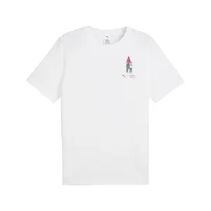 PUMA Mens X Squid Game Graphic Crew Neck Short Sleeve Casual Tops Casual - White