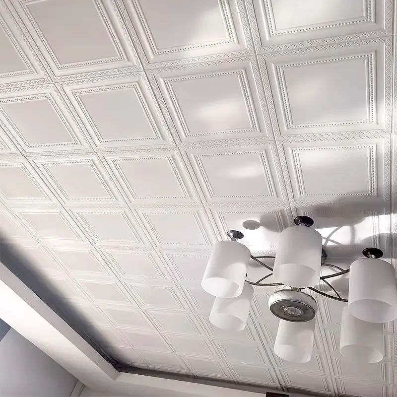 100pcs Self-Adhesive Wallpaper, Ceiling Roof Stickers, Thick Waterproof Wall Decals, Easy Clean, Suitable for Various Rooms
