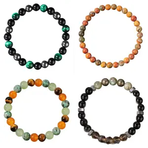 Natural Crystal Protection & Anxiety Relief Bracelets Collection - 4 Styles for Energy Shielding, Emotional Calm, & Empath Support | Handmade Gemstone Intentional Bracelets