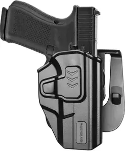 WARRIORLAND Level II Finger-Release OWB Holster for Glock 19 (Gen3–5), 23/32 (Gen3–4), 19X, 44, 45 & MOS (No RDS), 360° Adjustable Cant, Fits 1.5"/1.75" Belts