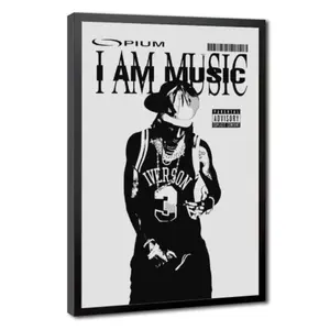 "I Am Music" Album Cover Art Poster — Stylish Trap Music Wall Art Canvas Print — Street Aesthetic Decor — A Gift for Hip-Hop Fans