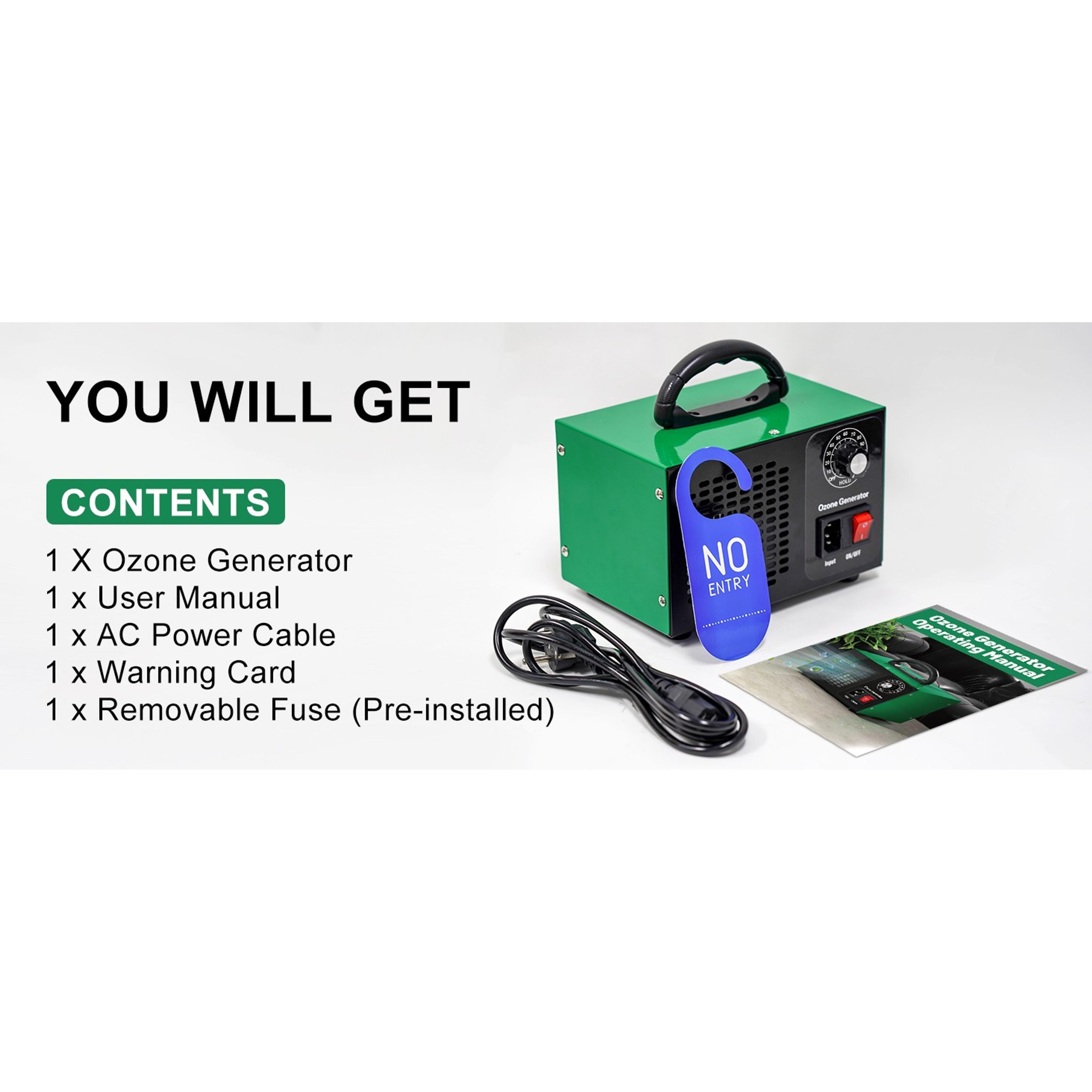 Ozone Generator 45,000mg/h, Home/Industrial O3 Car Deodorizer. Ozone Machine Air Ionizer Ozone Odor Eliminator for Strong Odor. Odor Eliminator for Home, Car, Pet. Room Deodorizer For 2500 sq ft.