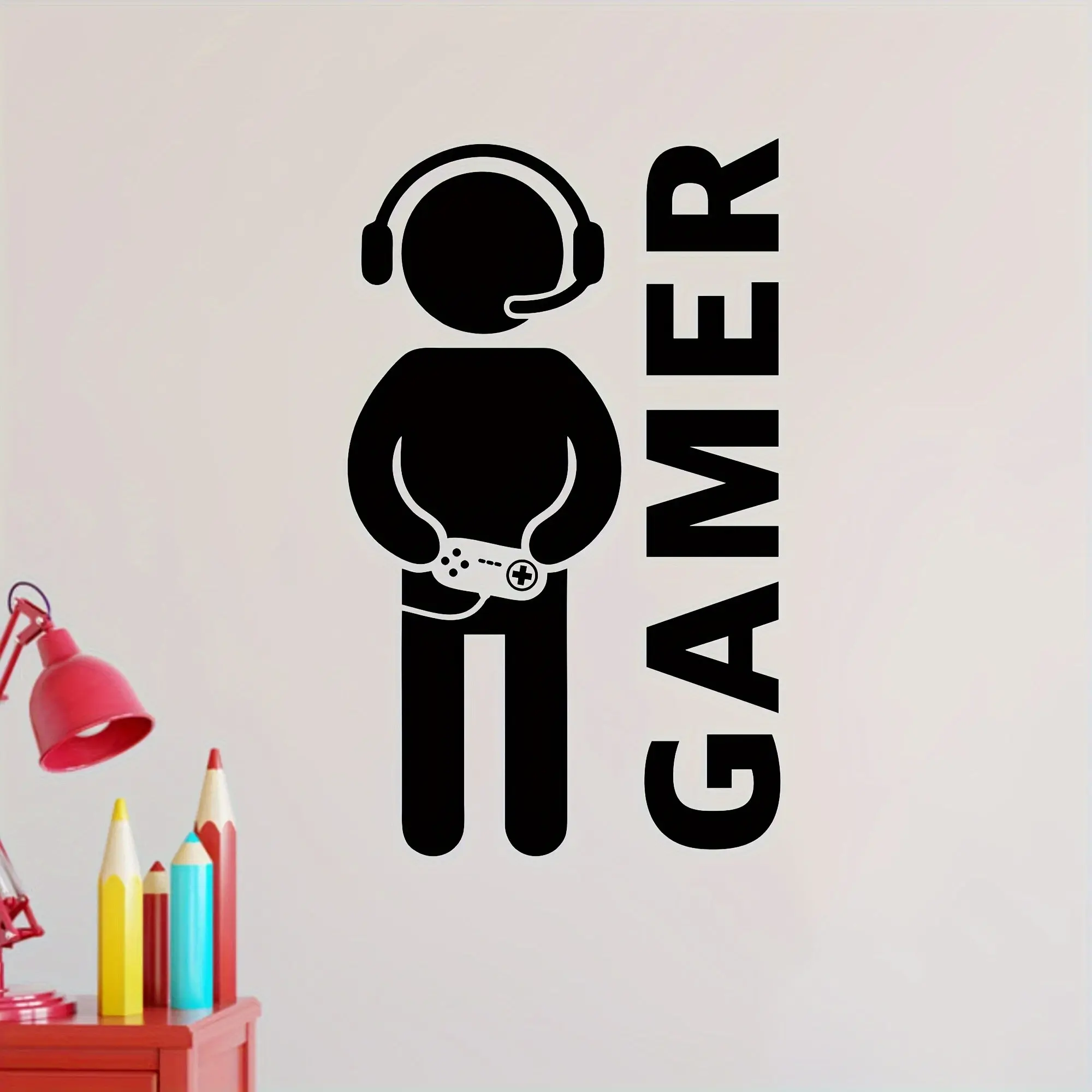 Game Wall Sticker Art Vinyl, Player Pattern, Game Controller Design, Home Decor, Bedroom, Gaming Room, Indoor Decoration, Room Styling