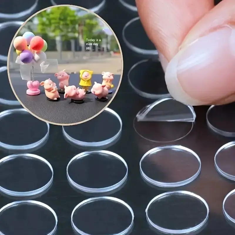 Transparent Round Double-sided Adhesive Dots, 200/400/800pcs Strong Nano No-trace Glue Dots for Wedding Balloons, Car, Christmas Decorations, Double Sided Tape, Long Lasting Adhesive, Strong Adhesion