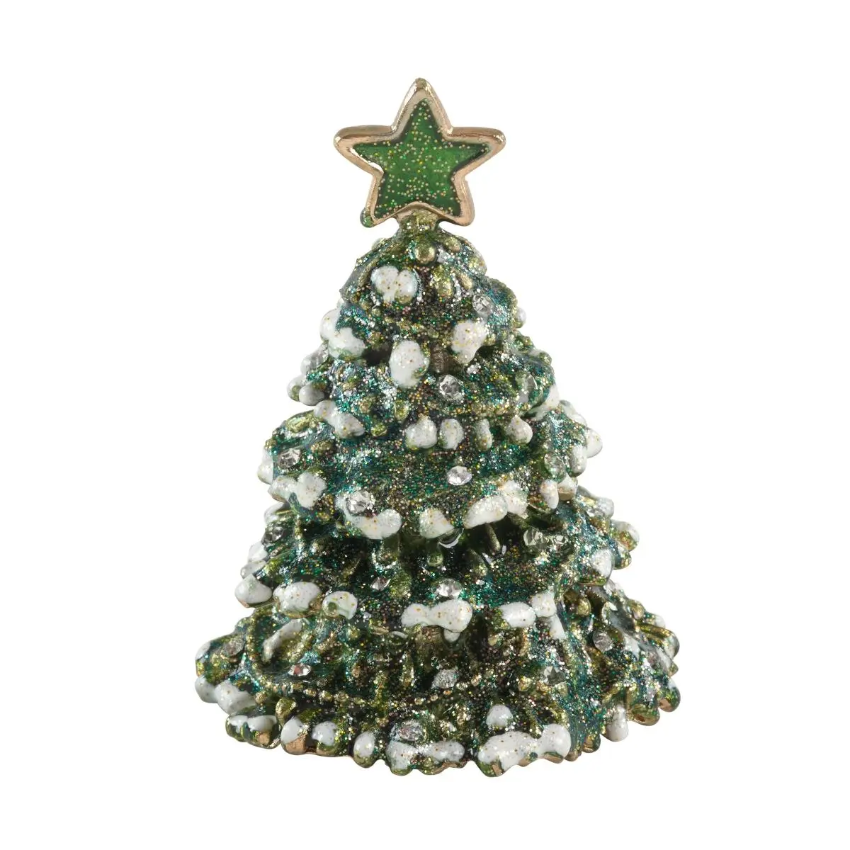 2 x 2 x 3.3 in. Bejeweled Christmas Tree Storage Box