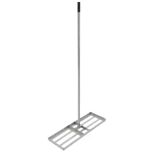 Heavy duty lawn leveling rake and rake rake - adjustable width of 48-72 inches, reinforced 4FT chain, trailer grader, suitable for ATV, UTV, tractor, lawn mower - perfect for gravel, soil, yard, and lawn landscaping