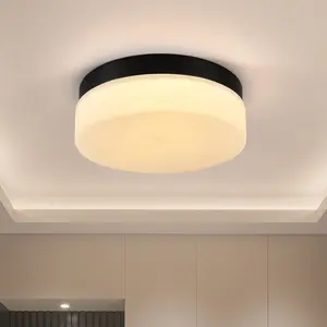 12 Inch LED Ceiling Light, 24W Flush Mount Ceiling Light,Round Low Profile Ceiling Lights for Bedroom, Living Room, Dining Room(Black)