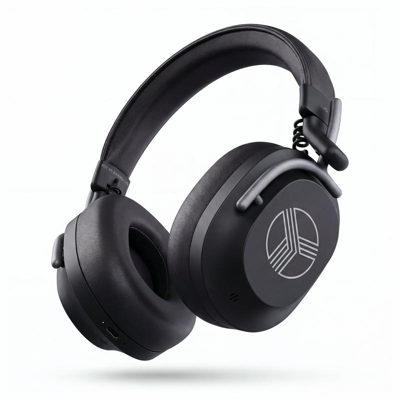 All-Day Comfort TREBLAB U5 - Hybrid Active Noise Cancelling Headphones Over-Ear Bluetooth 5.3, 55H Battery, Deep Bass, Audio Wireless