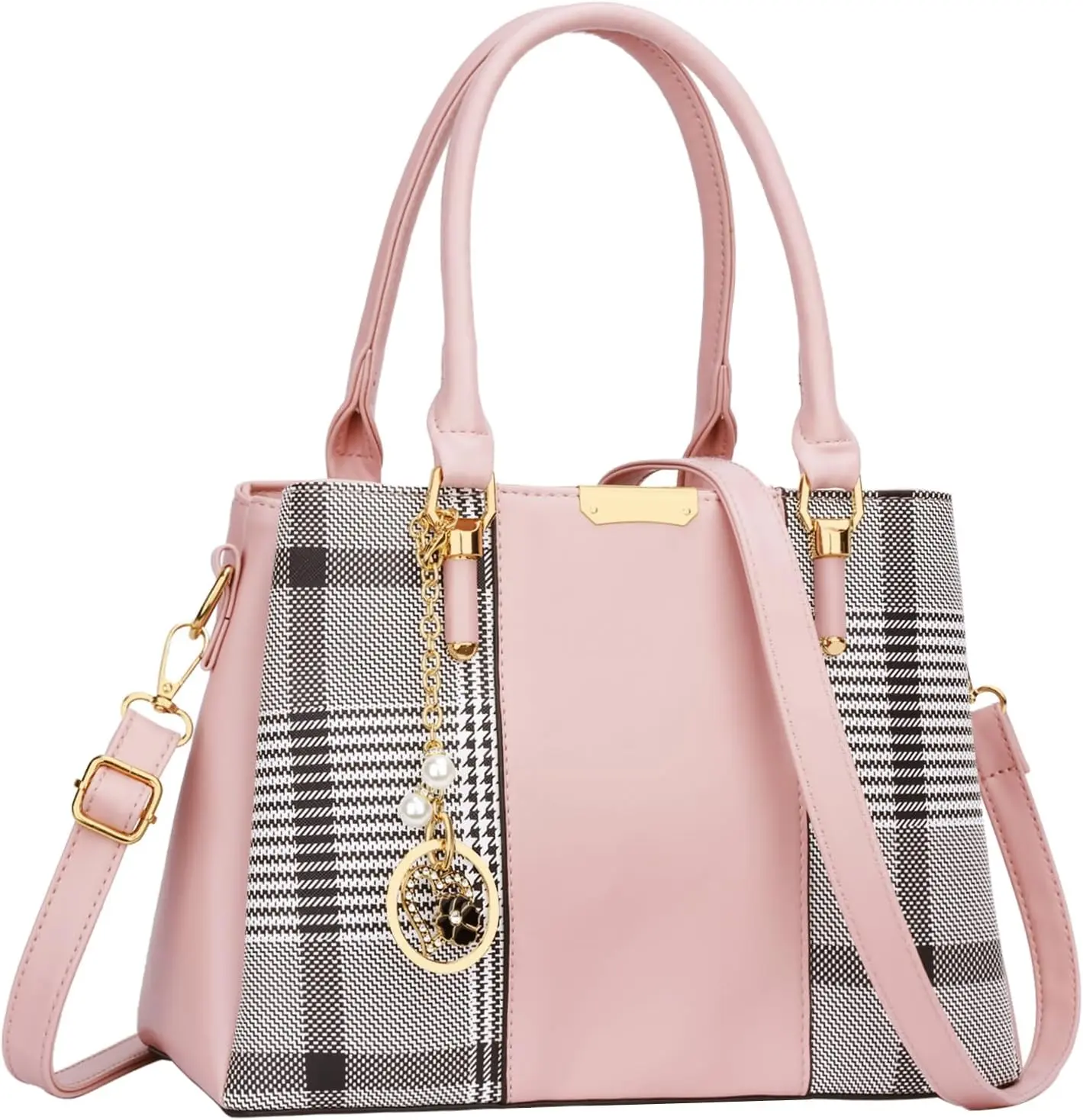3 Zippered Compartments Purses and Handbags for Women Top Handle Satchel  Ladies Bags