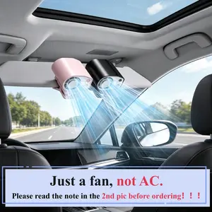 Joytutus Semiconductor Cooling Clip-On Fan - Portable Clip Fan, Car Accessories, 360° Rotatable, 100-Speed Adjustable, USB Rechargeable, 16℃ Wide Clamp, 3000mAh 20Hr Battery, LED Display, Cool Tech Gadget, Cars Accessories