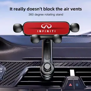 Car Mobile Phone Bracket Car Air Outlet Gravity Navigation Bracket Universal Mobile Phone Bracket For Infiniti QX50 QX60 Q70L QX70 QX55 Q50 FX35 Q30 G37 JX35 G35 Q60 QX80 QX30 ESQ G25 G37 FX37 FX50 EX35 EX25 EX37