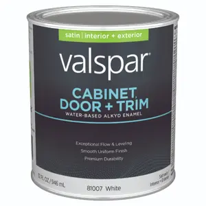 212 MAIN Alkyd Enamel Kitchen Cabinet Paint - Interior Use, Classic Satin Sheen, Smooth Finish, Valspar Cabinet Door Trim Coating, Classic Satin Finish