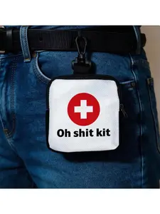 Print Coin Purse with Safety Buckle & Zipper Pocket - Multifunctional Storage Bag for Coins,Keys,Cards - women Compact Organizer