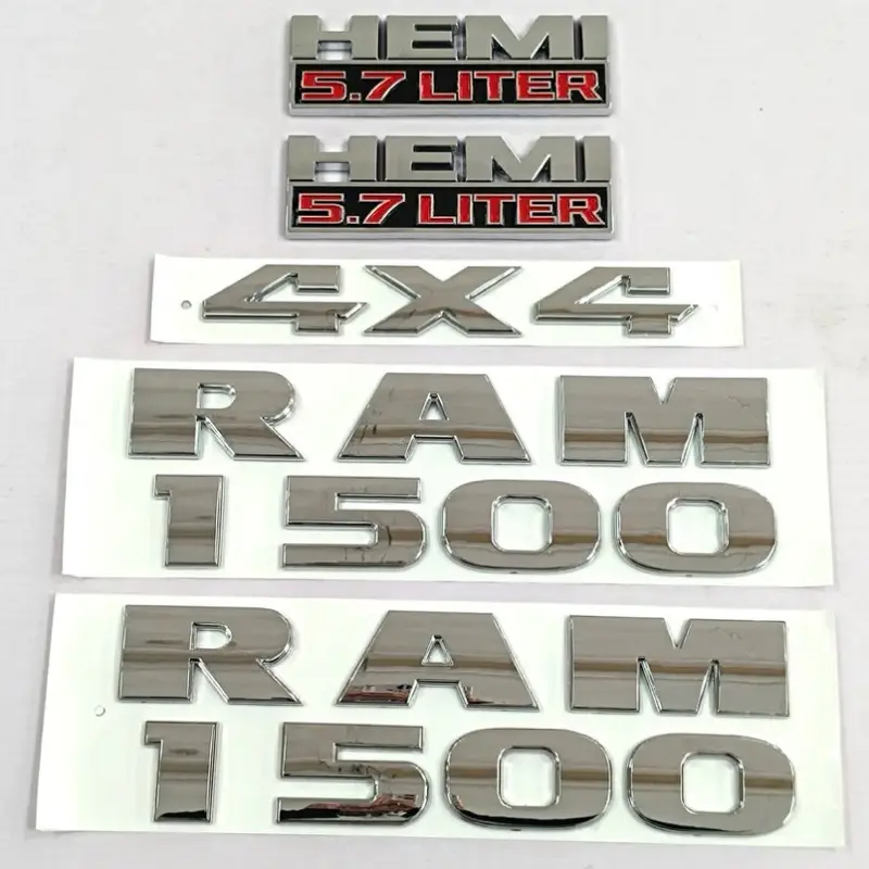 Chrome Liter HEMI Emblems For RAM 1500