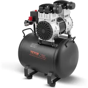 VEVOR Air Compressor, 10 Gallon Steel Tank, 2HP 5.3 CFM@90 PSI Oil Free Air Compressor & Max. 125PSI Pressure, 78dB Ultra Quiet Portable Compressor, for Auto Repair, Tire Inflation, Spray Painting