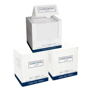 Biodegradable Disposable Face Towels, XL Extra Thick & Soft Dry Wipes, 50 Count - For Sensitive Skin, Makeup Removal, Cleansing & Travel tablet