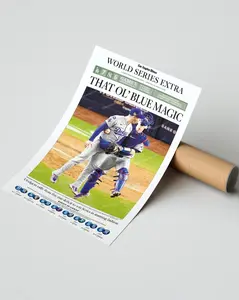 2024 LA Dodgers World Series Champions Framed Newspaper That Ol Blue Magic - No Frame