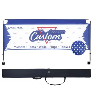 Sky Marquee Customized Banner for 10x10 Pop Up Canopy, Personalized Banner with Business Logo, 5x10 ft