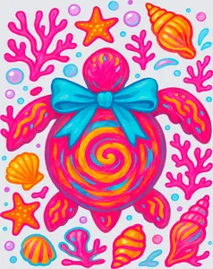 Turtle summer pink