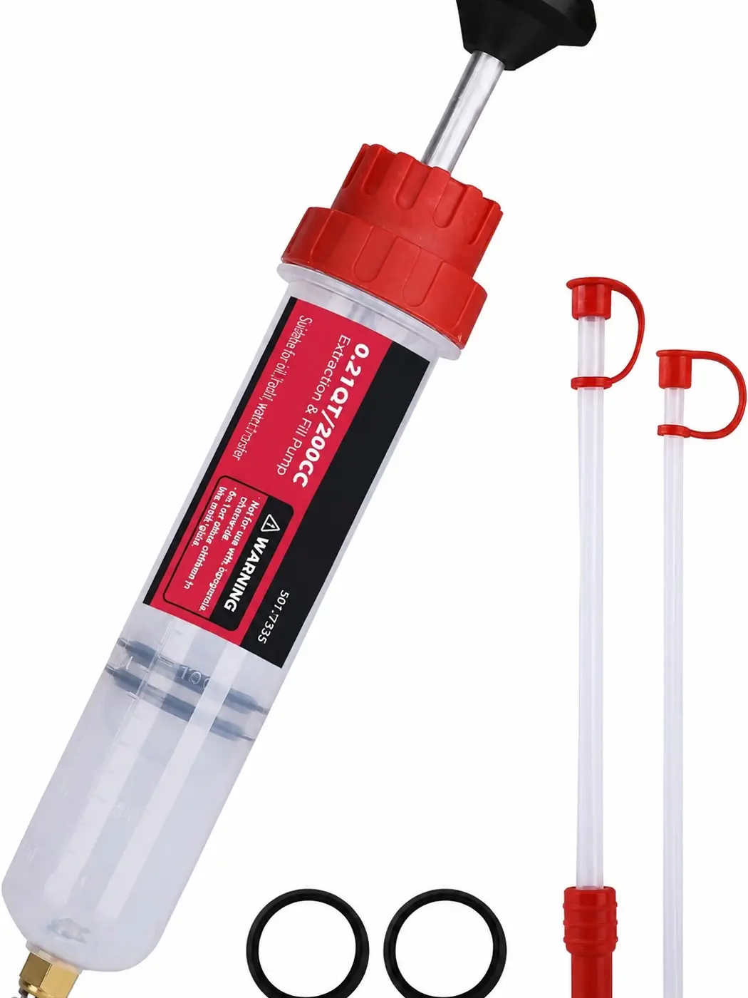 Fluid Extractor - 200cc Multi-Purpose Syringe, Oil Suction Pump, Manual Extraction and Filling Pump, Automotive Oil Syringe