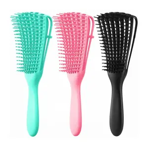 LMMAKE 1Pc Hair Comb Detangling Brush Scalp Massage Hair Brush for Curly Thick Hair Octopus Hairbrush for Women Men Salon Tools Lightweight Non-Slip Grip Ergonomic Design