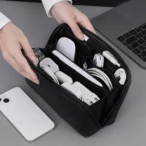 Digital Organizer Storage Bag, Portable Travel Digital Organizer, Multi Grid Storage Bag for Charging Cables, Camera Accessories, USB Drive, Tech Accessories Pouch, Travel Essentials